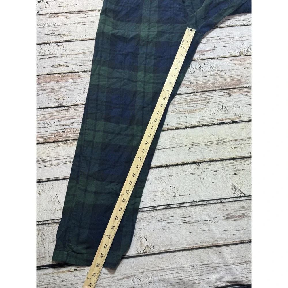 Polo Ralph Lauren Flannel Blue & Green Mens Large Plaid Collared Pajama Set